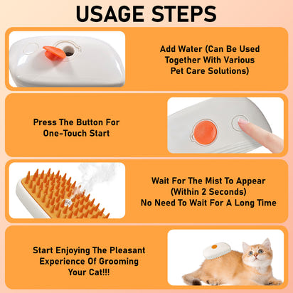 4 In 1 Cat Steam Brush