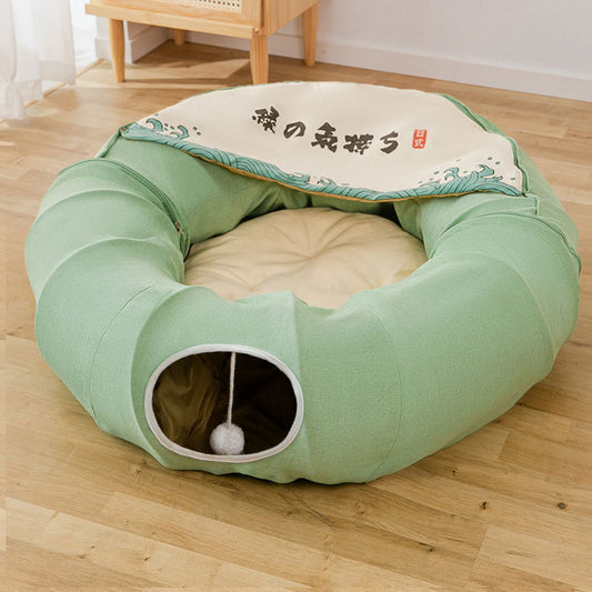 Cat's Nest Tunnel Toy Bed