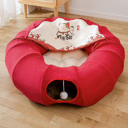 Cat's Nest Tunnel Toy Bed